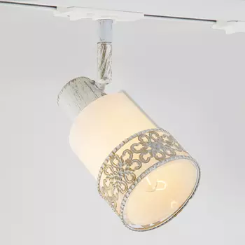 Трековый светильник Eurosvet Silvia 20075/1 белый с золотом