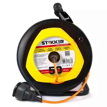 Удлинитель на пластиковой катушке Stekker Standart 39636