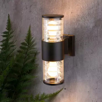 Уличный настенный светильник Elektrostandard 1407 1407 TECHNO черный