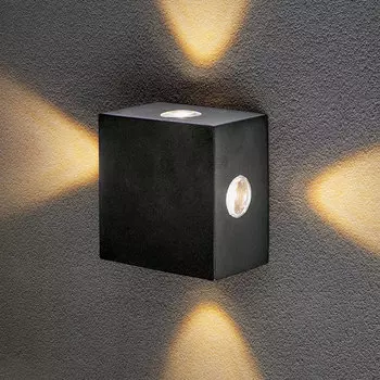 Уличный настенный светильник Elektrostandard Kvatra 1601 TECHNO LED Kvatra черный