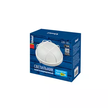 Уличный потолочный светильник Uniel UWL-R02 100W/E27 IP54 WHITE Kруг/Р