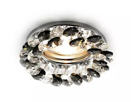 Встраиваемый светильник Ambrella Crystal K206 BK/CH