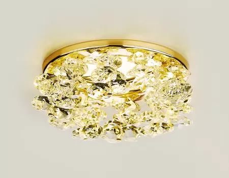 Встраиваемый светильник Ambrella Crystal K308 CL/G