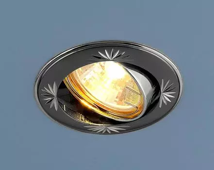 Встраиваемый светильник Elektrostandard 104A 104A MR16 GU/SL черный/серебро