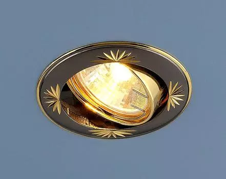 Встраиваемый светильник Elektrostandard 104A 104A MR16 GU/GD черный/зо