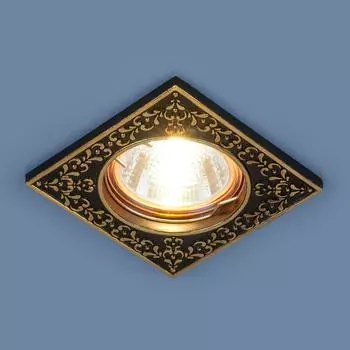 Встраиваемый светильник Elektrostandard 120071 120071 MR16 BK/GD черный/золото