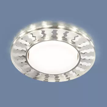 Встраиваемый светильник Elektrostandard 3038 GX53 SL/WH зеркальный/бел