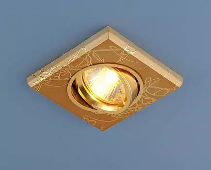 Встраиваемый светильник с узорами 2080 2080 MR16 GD золото Elektrostandart