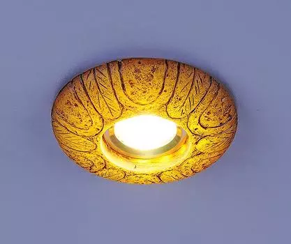Встраиваемый светильник с узорами 3040 3040 желтая подсветка (YL/Led) Elektrostandart