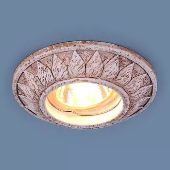 Встраиваемый светильник с узорами 4054 4054 MR16 IVR айвори Elektrostandart