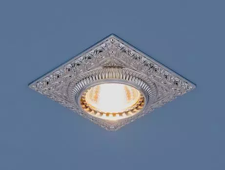 Встраиваемый светильник с узорами 4104 4104 MR16 CH хром Elektrostandart