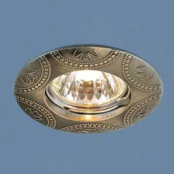 Встраиваемый светильник с узорами 602 602 MR16 GAB бронза Elektrostandart