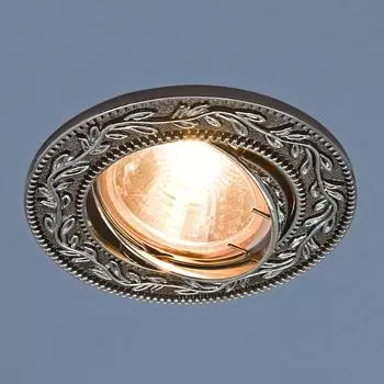 Встраиваемый светильник с узорами 713 713 MR16 GU/SL черный/серебро Elektrostandart