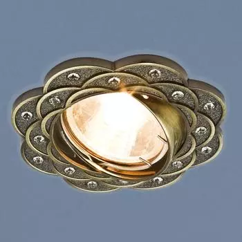 Встраиваемый светильник с узорами 8006 8006 MR16 SB бронза Elektrostandart