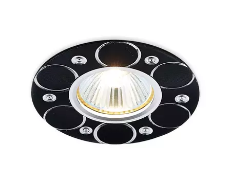 Встраиваемый светильник с узорами Classic A808 BK/AL Ambrella
