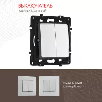 Выключатель Arte Milano Am-217 217.30-2.silver