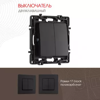 Выключатель Arte Milano Am-217 217.30-2.black