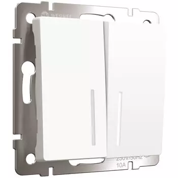 Выключатель Werkel W1120161/ Выключатель двухклавишный с подсветкой (б