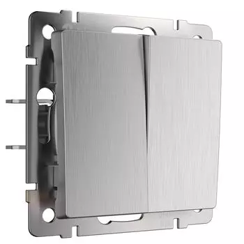 Выключатель Werkel W1122009/ Выключатель двухклавишный проходной (cере