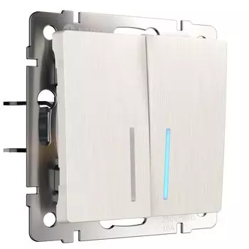 Выключатель Werkel W1122113/ Выключатель двухклавишный проходной с под