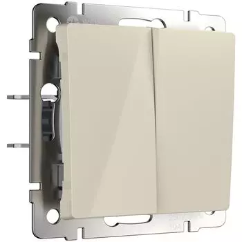 Выключатель Werkel W1122403/ Выключатель двухклавишный с самовозвратом