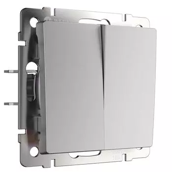 Выключатель Werkel W1122406/ Выключатель двухклавишный с самовозвратом