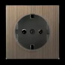Werkel Накладка Бронза WL12-SKGS-IP20-CP/ Накладка для розетки IP20 (бронзовый)