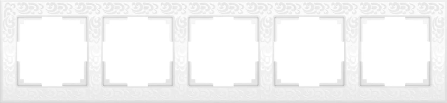 Werkel WL05-Frame-05-white / Рамка на 5 постов (белый)