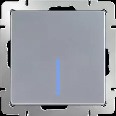 Werkel WL06-SW-1G-LED/Выключатель одноклавишный с подсветкой (серебряный)