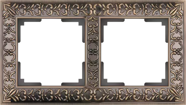 Werkel WL07-Frame-02/Рамка на 2 поста (бронза)