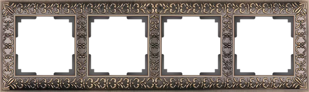Werkel WL07-Frame-04/Рамка на 4 поста (бронза)