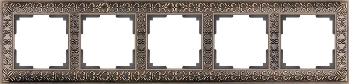 Werkel WL07-Frame-05/Рамка на 5 постов (бронза)