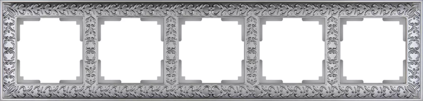Werkel WL07-Frame-05/ Рамка на 5 постов (матовый хром)