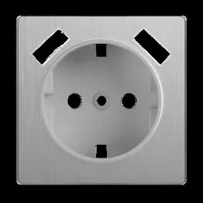 Werkel WL09-USB-CP/ Накладка для розетки USB (cеребряный рифленый)