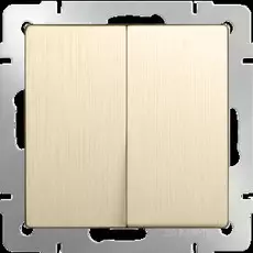 Werkel WL10-SW-2G / Выключатель двухклавишный (шампань рифленый)