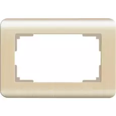 Werkel WL12-Frame-01-DBL / Рамка для двойной розетки (шампань)