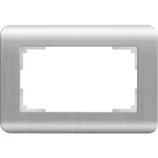 Werkel WL12-Frame-01-DBL / Рамка для двойной розетки (серебряный)