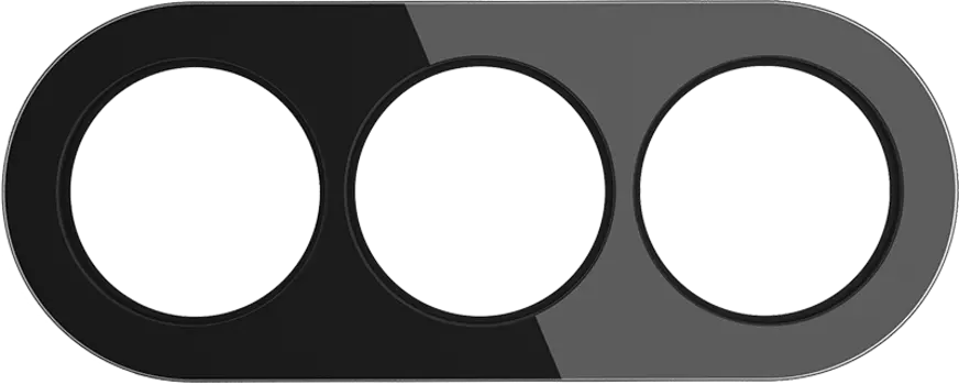 Werkel WL21-frame-03/ Рамка на 3 поста (Черный)