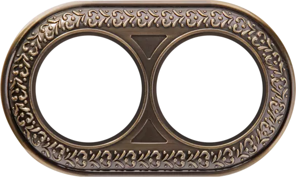 Werkel WL70-frame-02/ Рамка на 2 поста (бронза)