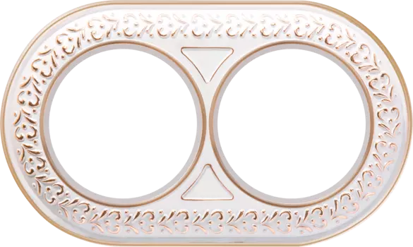 Werkel WL70-frame-02/ Рамка на 2 поста (белое золото)