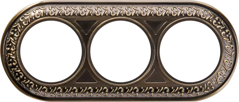 Werkel WL70-frame-03/ Рамка на 3 поста (бронза)
