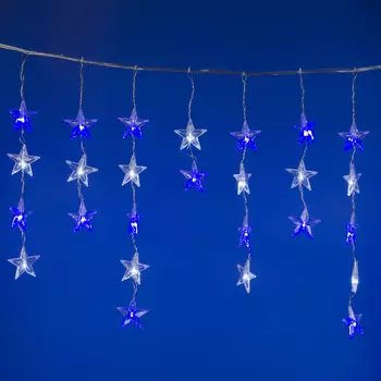 Занавес светодиодный фигурный Звёздочки-1 Uniel ULD-E5505-196/DTK WHIT