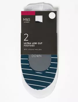 2 пары женских подследников в полоску и однотонные