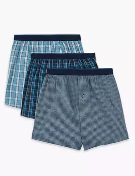 3 пары трусов из чистого хлопка в клетку