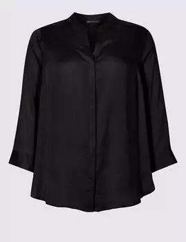 Блуза атласная CURVE с рукавом 3/4