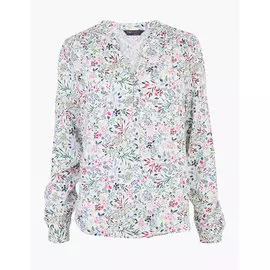 Блузка с длинным рукавом и цветочным принтом, Marks&amp;Spencer