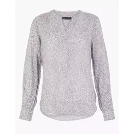 Блузка с длинным рукавом и манжетами, Marks&amp;Spencer