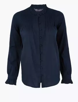 Блузка с длинным рукавом на пуговицах