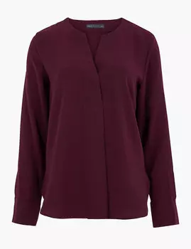 Блузка с длинным рукавом на пуговицах