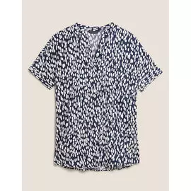 Блузка с короткими рукавами и V-образным вырезом, Marks&amp;Spencer